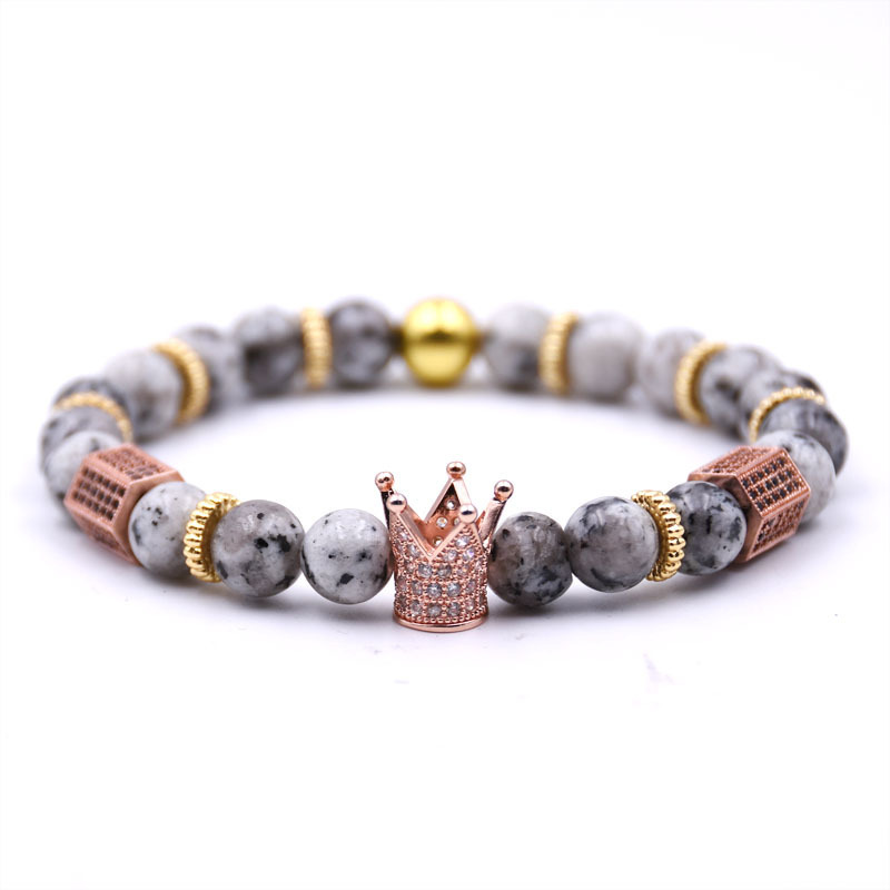 BOYULIGE Charm Crown Bracelets Bangles Men Jewelry Natural Beads Stone Bracelet For Men And Women Friendship Lovers Pulseras Y200918