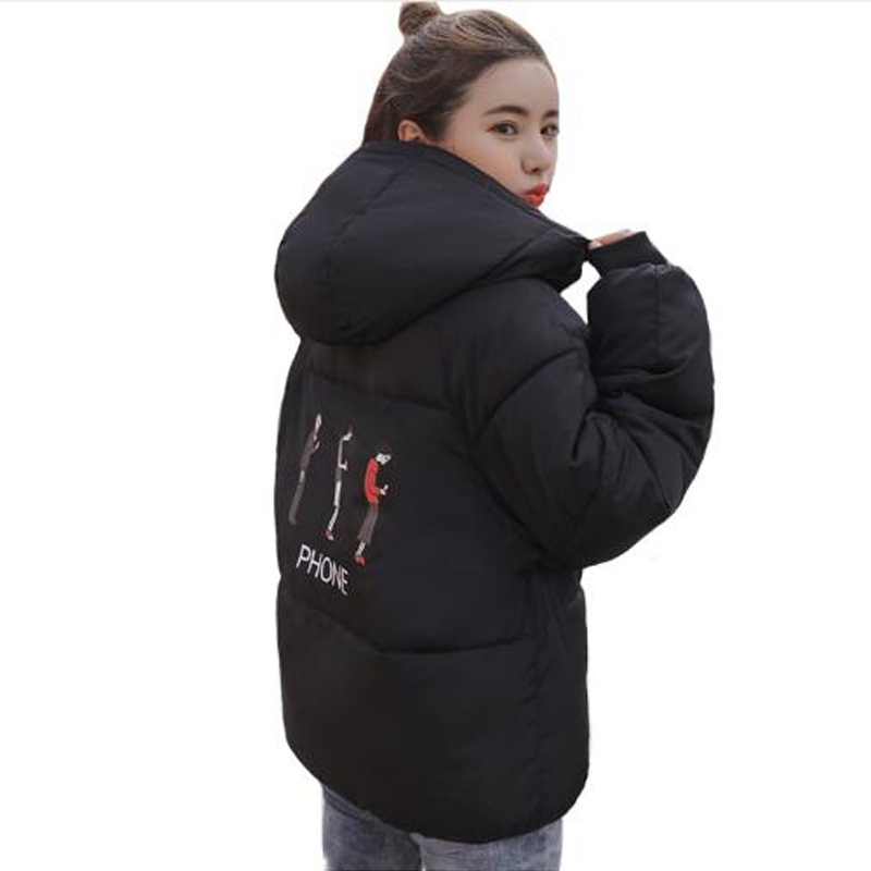 Can Be Worn On Two Sides Women Winter Jacket Hooded Students Short Coat Female Outwear Autumn 201017