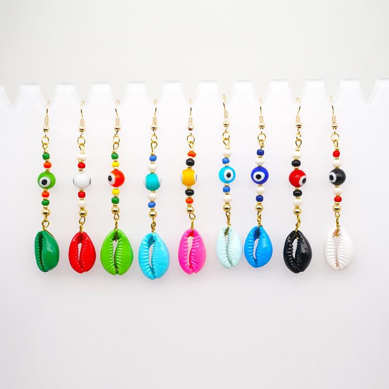 Go2boho Seashell Earring Women Turkish Evil Eye Nazar Earrings Dangle Drop Long 2020 MultiColor Shell Danglers Female Jewelry
Go2boho Seashell Earring Women Turkish Evil Eye Nazar Earrings Dangle Drop Long 2020 MultiColor Shell Danglers Female Jewelry