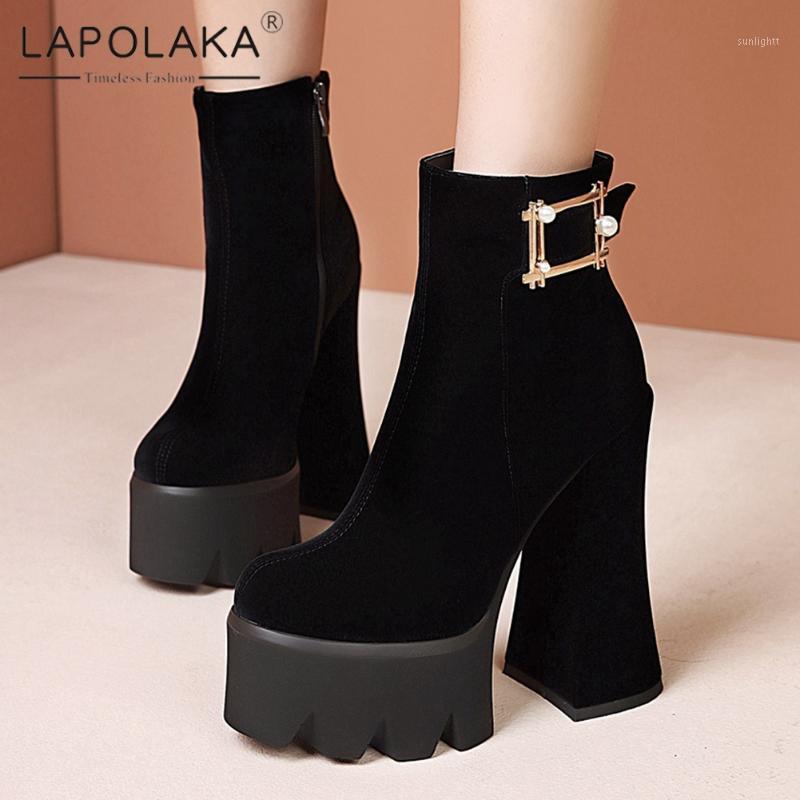 Lapolaka 2021 New Design Metal Decoration High Heels Short Booties Women Shoes Platform Mature High Quality Luxury Boots Female1, Black
Lapolaka 2021 New Design Metal Decoration High Heels Short Booties Women Shoes Platform Mature High Quality Luxury Boots Female1, Black