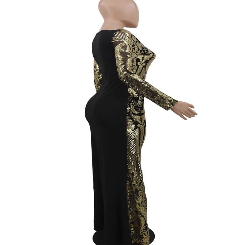Real Image Gold Evening Dresses Glitter Sequins Mermaid Party Dress Bling Newest Slim Long Sleeves Girl Prom Gowns In Stock