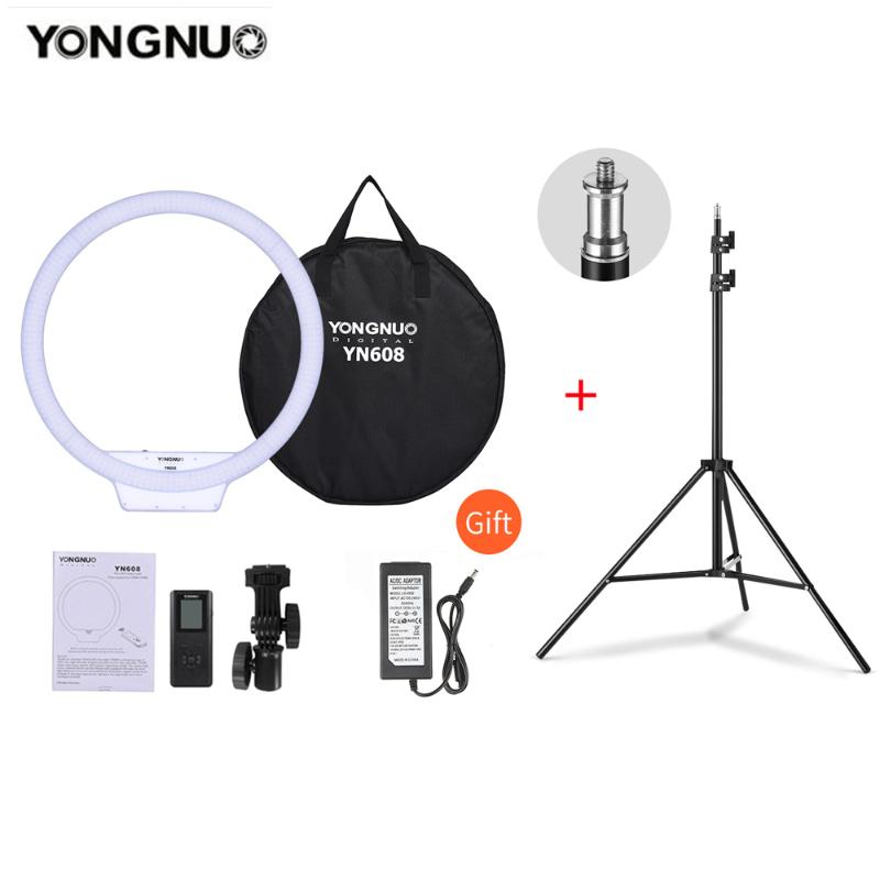 YONGNUO YN608 3200K~5500K Bi-Color Ringlight LED Light Video Light Photography Studio Camera
YONGNUO YN608 3200K~5500K Bi-Color Ringlight LED Light Video Light Photography Studio Camera