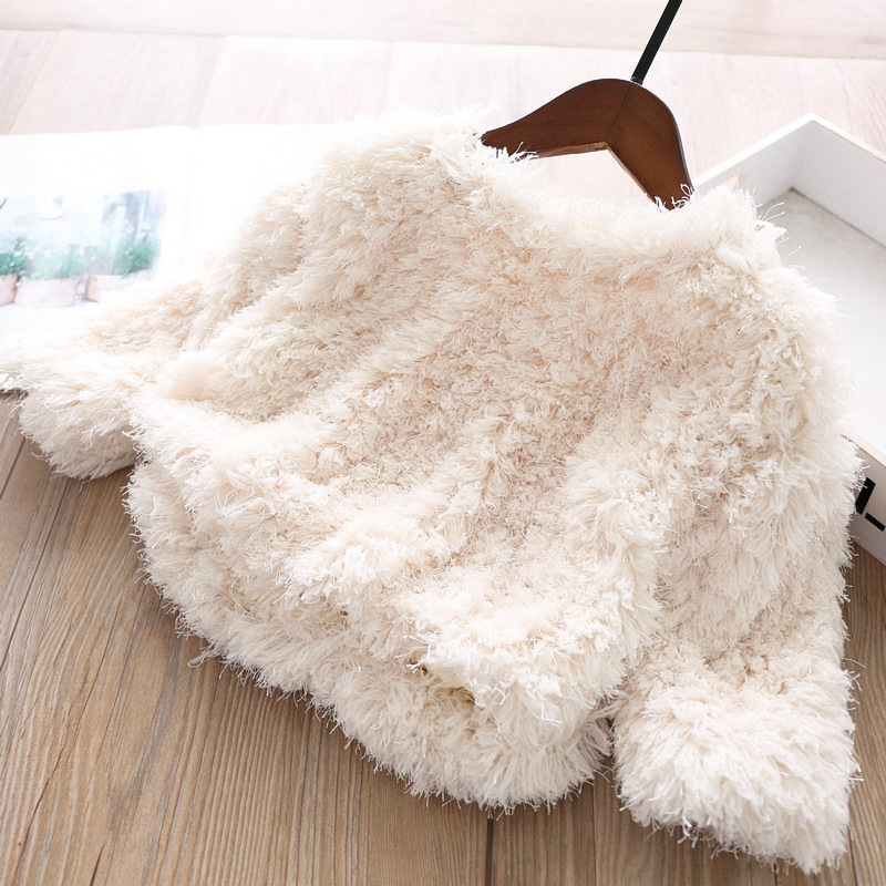 2020 Autumn and Winter Girls' Velvet Hoodie Coat + Fleece Leggings Y1117