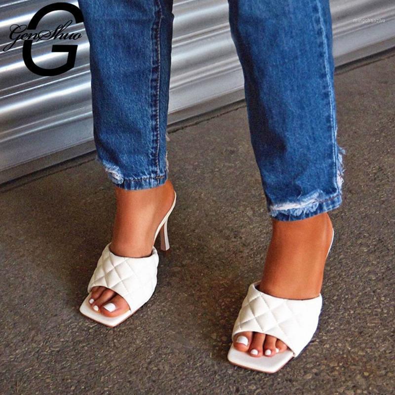 GENSHUO Women's Shoes Summer Open Toe Flip Flops Black White High Heels PU Leather Zapatos Mujer Sandalias Beach Shoe For Summer1
GENSHUO Women's Shoes Summer Open Toe Flip Flops Black White High Heels PU Leather Zapatos Mujer Sandalias Beach Shoe For Summer1