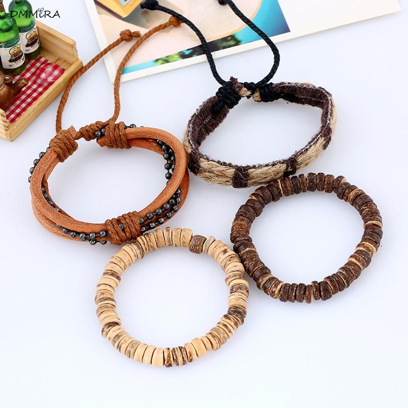 New Fashion 4par/set Bracelets For Men Multilayer Hand Pulseras Vintage Style Bracelets
New Fashion 4par/set Bracelets For Men Multilayer Hand Pulseras Vintage Style Bracelets