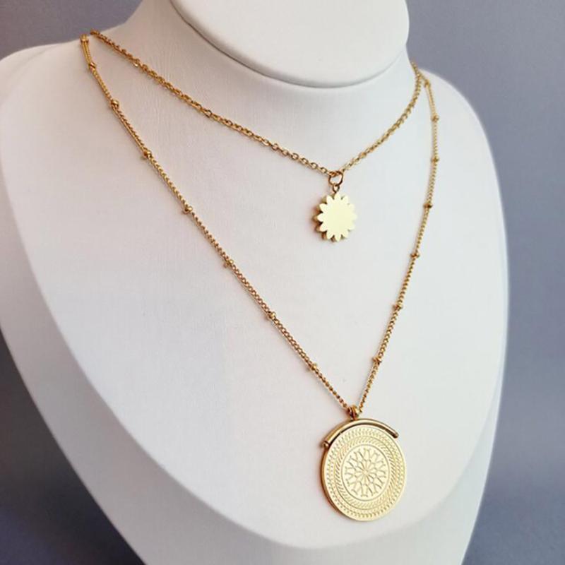 Stainless Steel Fashion Trend Women Gold Snow Thin Pendant Necklace Double Layer Disc Gold Snow Necklaces Jewelry Gift For Him
Stainless Steel Fashion Trend Women Gold Snow Thin Pendant Necklace Double Layer Disc Gold Snow Necklaces Jewelry Gift For Him