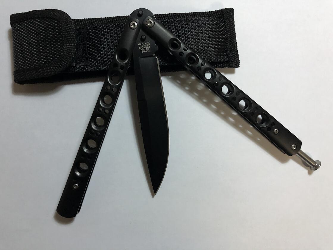 Outdoor knives MTecH Benchmade BM butterfly knife free-swing knife 440C blade steel handle outdoor tool Self-defense Tactical Combat tool
Outdoor knives MTecH Benchmade BM butterfly knife free-swing knife 440C blade steel handle outdoor tool Self-defense Tactical Combat tool