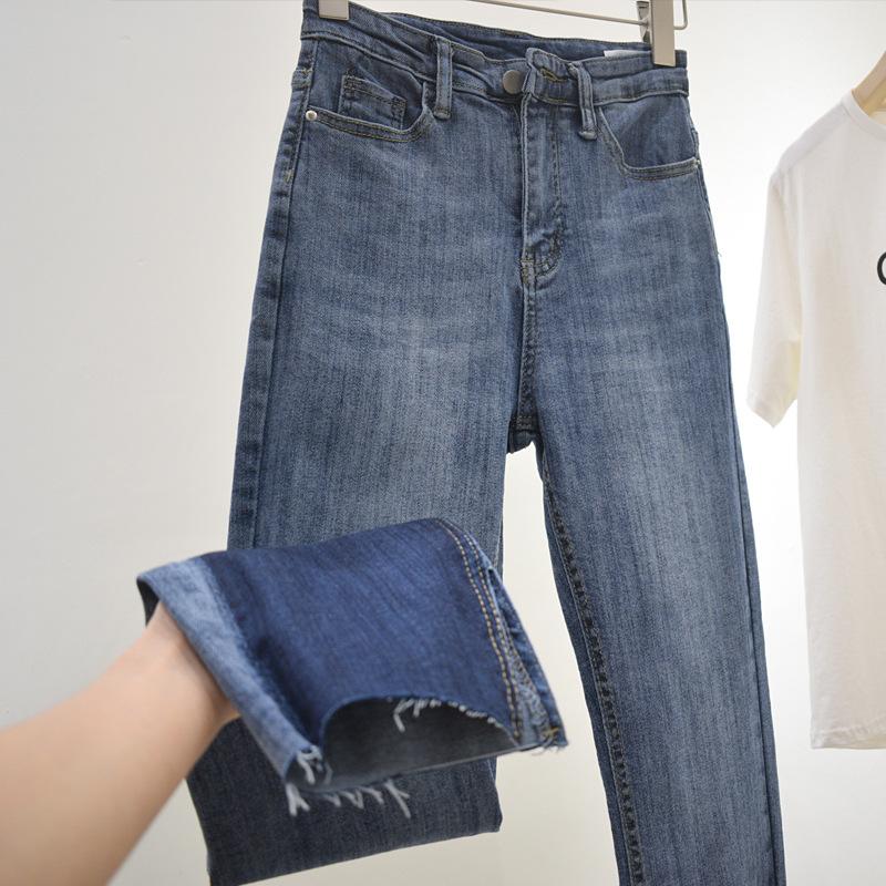 Contrasting Color American-Style Fashionable Jeans 2020 Spring High-waisted Stretch Tight-Fit Slimming Ankle-length Skinny Strai, Blue
Contrasting Color American-Style Fashionable Jeans 2020 Spring High-waisted Stretch Tight-Fit Slimming Ankle-length Skinny Strai, Blue