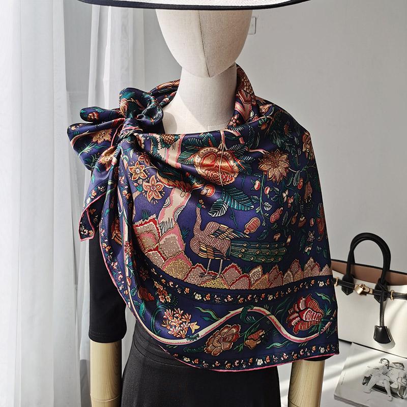 Scarves Women's 100% Pure Silk 12mm Satin Printed Big Square Scarf Wrap Kerchief 108cm 42.5" WD011-2
Scarves Women's 100% Pure Silk 12mm Satin Printed Big Square Scarf Wrap Kerchief 108cm 42.5" WD011-2