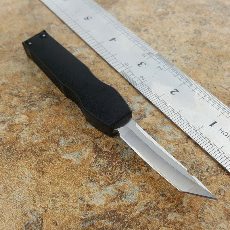 Glory V mini black Drop D2 tanto single action fixed blade folding autotf Pocket Survival Knife Xmas gift tool