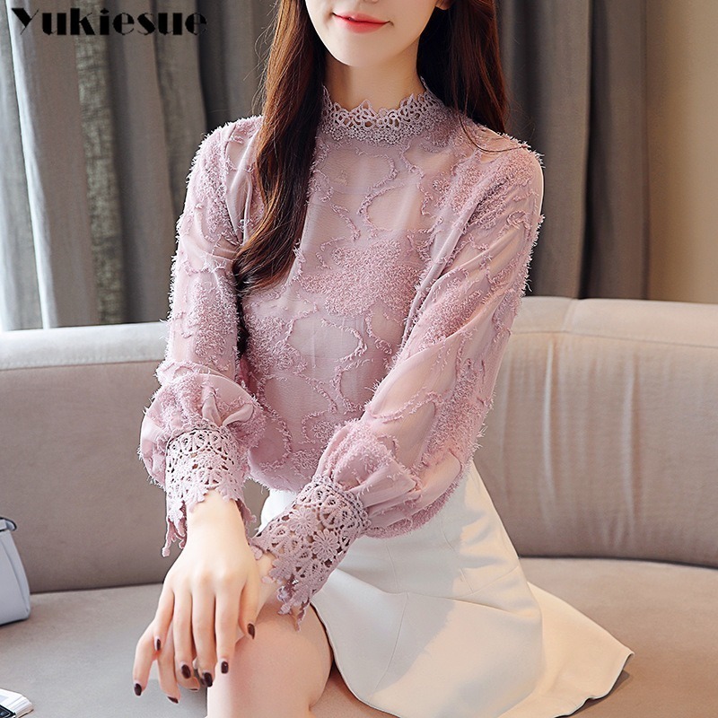 fashion woman blouses winter thick lace chiffon blouse shirt plus size women tops long sleeve blouse wome shirts blusas 201125