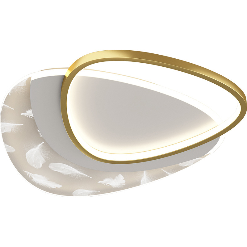 2022 New Feather LED Chandeliers Acrylic Lights for Living Room Bedroom Black Indoor Decor Lighting Fixture Ceiling Lights Le-264