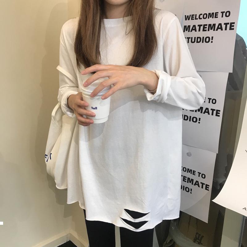 New women' 2021 base shirts spring released solid t-shirts with deep sleeve long minimalist style topos y443 R7F1, Bai
New women' 2021 base shirts spring released solid t-shirts with deep sleeve long minimalist style topos y443 R7F1, Bai