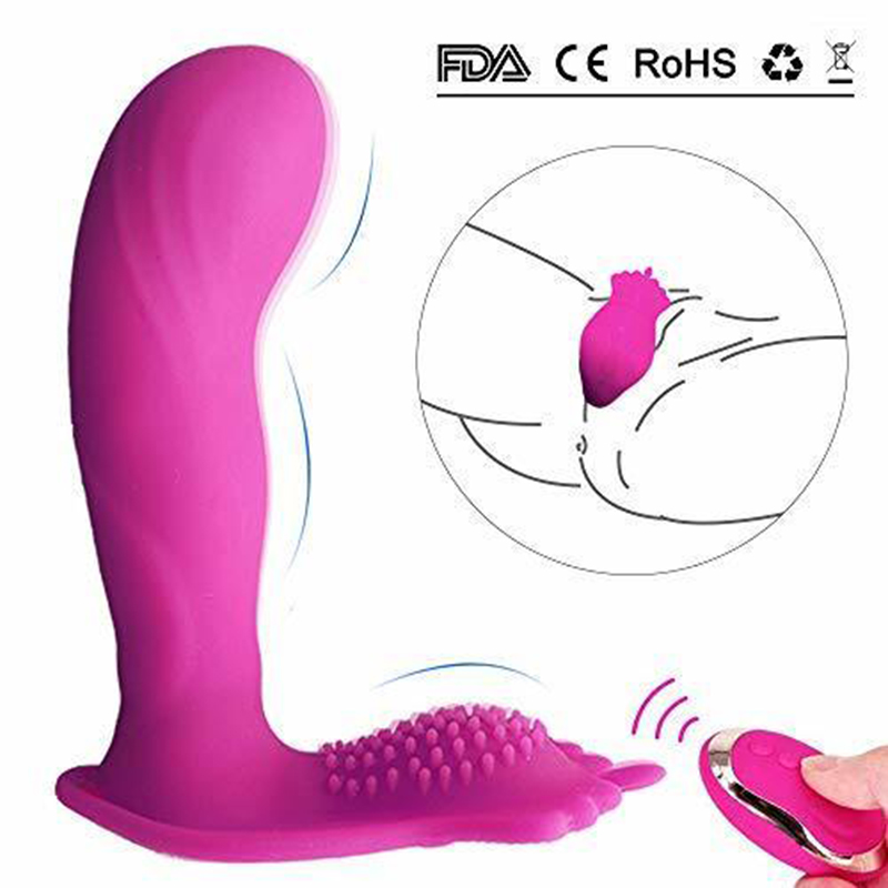 Yeain Vibromasseur portable Clitoris et Stimulateur G-Spot Télécommande Vibration Masturbation Dildo Toys pour adulte