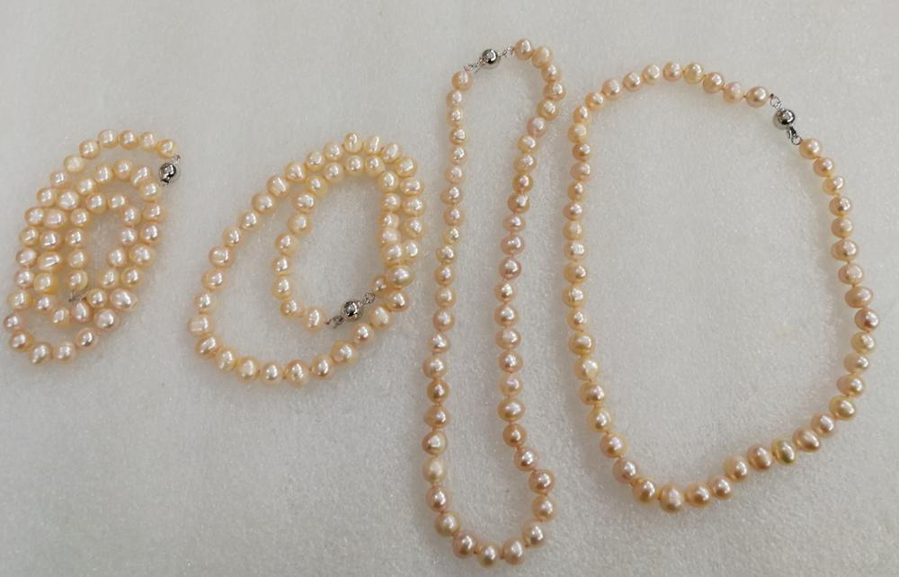 5pcs / Lot 8mm pink pearl necklace round clasp 35cm 43cm 14'' 17'' Natural Freshwater PEARL Women Jewelry
5pcs / Lot 8mm pink pearl necklace round clasp 35cm 43cm 14'' 17'' Natural Freshwater PEARL Women Jewelry