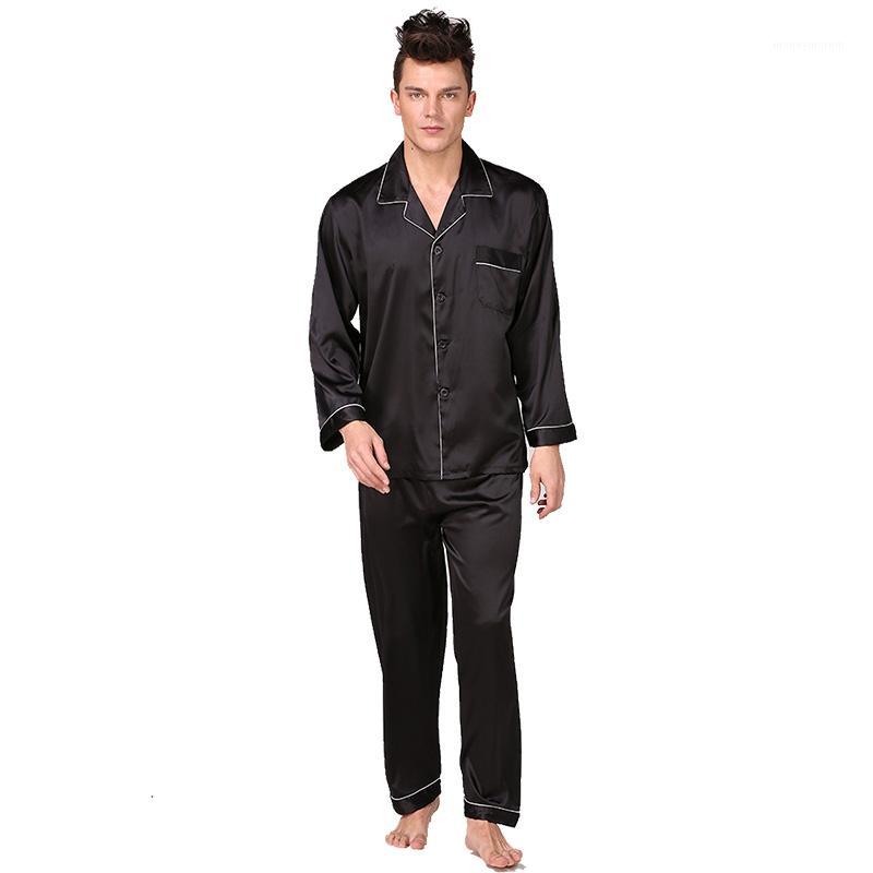 Men's Black Silk Pajamas Plus Size V-neck Long Sleeve Sleepwear Spring Autumn Sleep Pants Soft Breathable Nightgown Male Clothes1, Red
Men's Black Silk Pajamas Plus Size V-neck Long Sleeve Sleepwear Spring Autumn Sleep Pants Soft Breathable Nightgown Male Clothes1, Red