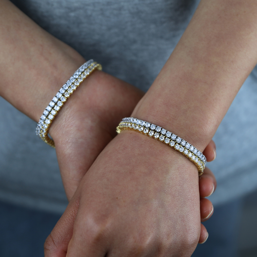 5A Cubic Zirconia CZ HIP Hop Bling Women Girl Jewelry 3MM CZ Thin Tennis Chain Sparking Fashion Bracelet Jewelry