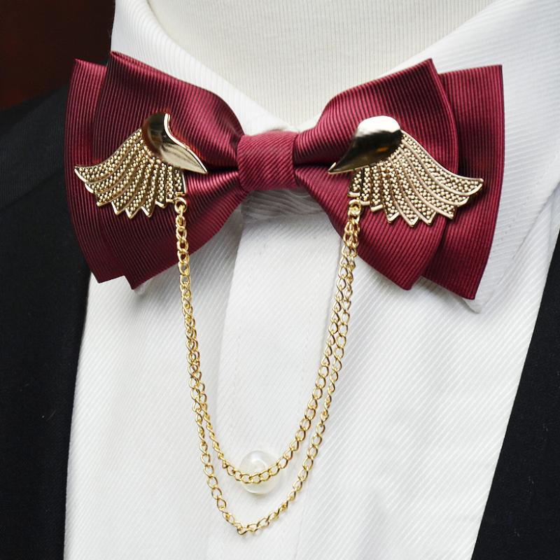 2020 New Men's Party Wedding Butterfly Ties Metal Golden Bow Tie for Men Fashion Casual Double Layer Bowtie with Gift Box
2020 New Men's Party Wedding Butterfly Ties Metal Golden Bow Tie for Men Fashion Casual Double Layer Bowtie with Gift Box
