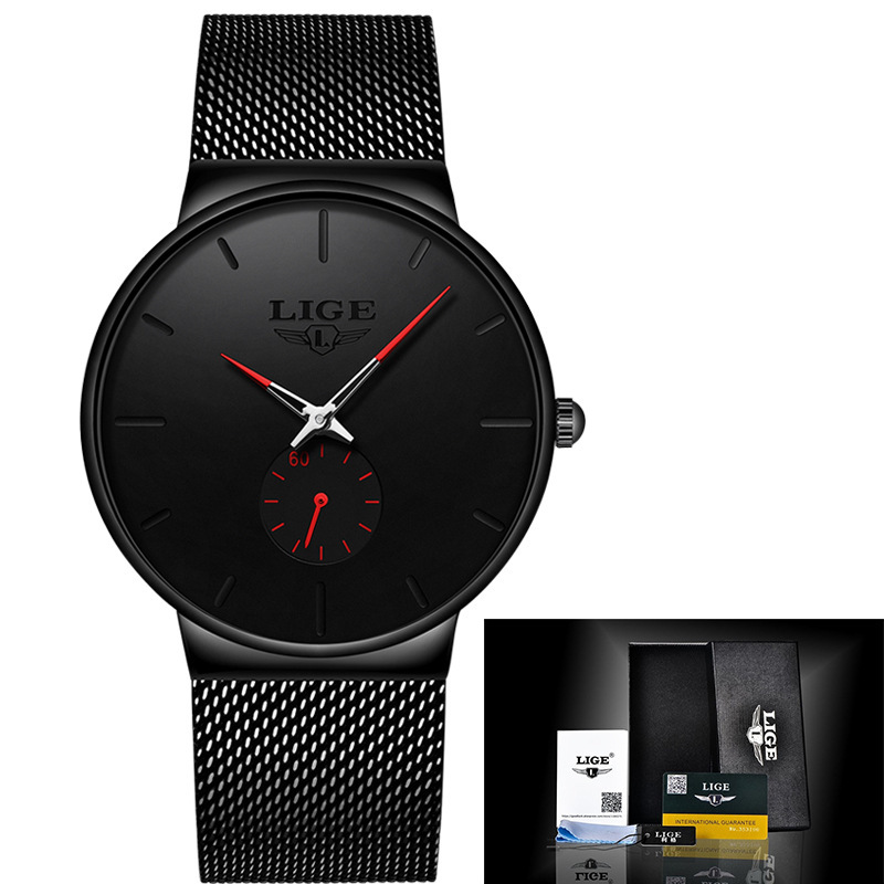LIGE LG9953 Calendar Pointer Numbers Black Mesh Belt Cool Men Butterfly Double Snap Button Watch
LIGE LG9953 Calendar Pointer Numbers Black Mesh Belt Cool Men Butterfly Double Snap Button Watch