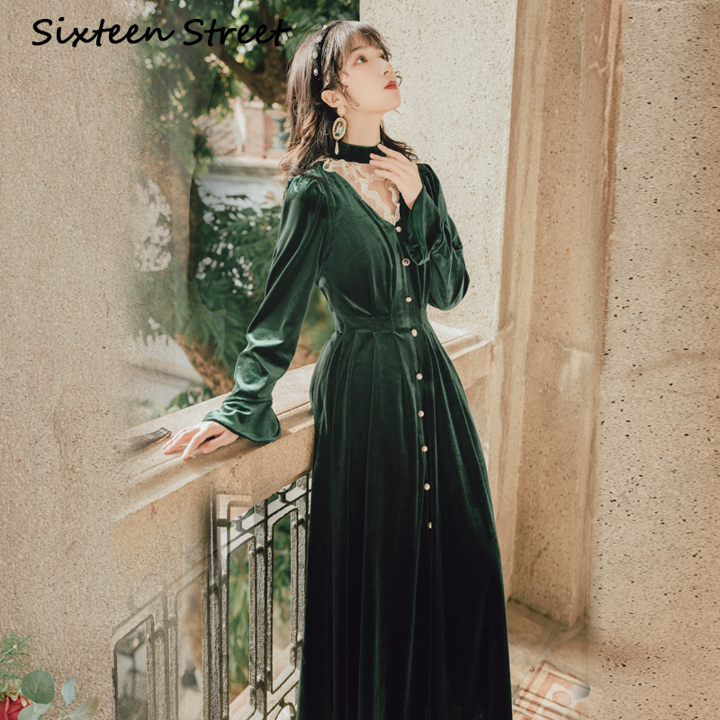 2021 Velvet Female Vintage V-neck Ankle-length Party Dress at Night Dressed in Long Green Sleeve E7jd, Blue
2021 Velvet Female Vintage V-neck Ankle-length Party Dress at Night Dressed in Long Green Sleeve E7jd, Blue