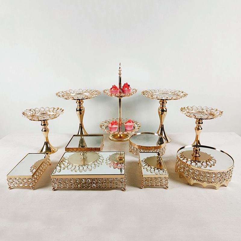 Other Bakeware 3pcs-11pcs Crystal Gold Round Cupcake Holder Pastry Serving Platter Candy Bar Party Wedding Birthday Holidays
Other Bakeware 3pcs-11pcs Crystal Gold Round Cupcake Holder Pastry Serving Platter Candy Bar Party Wedding Birthday Holidays