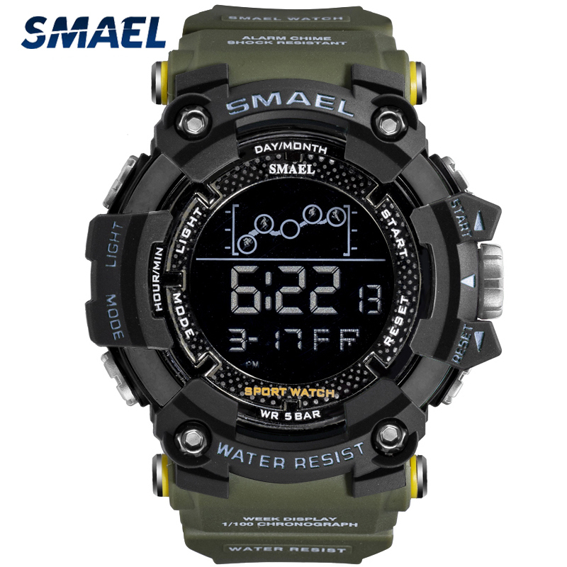 SMAEL Military Sport Watch Mens Stopwatch Waterproof Chrono Digital Wristwatches For Men Chronograph Clock Relogio Masculino 210203, Black golden
SMAEL Military Sport Watch Mens Stopwatch Waterproof Chrono Digital Wristwatches For Men Chronograph Clock Relogio Masculino 210203, Black golden