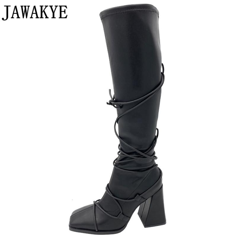 Knight Boots 2020 Winter New Square Toe Ankle Strappy Elasitc Boots High Heel Formal Dress Shoes Women Winter Long, Black
Knight Boots 2020 Winter New Square Toe Ankle Strappy Elasitc Boots High Heel Formal Dress Shoes Women Winter Long, Black