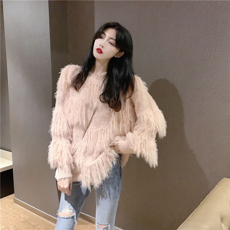 2021 Female Around the Outer Neck Wear Loose Tassels Fine New Autumn White Sweater Sweet Pink Colour Pure Tops CK7T
2021 Female Around the Outer Neck Wear Loose Tassels Fine New Autumn White Sweater Sweet Pink Colour Pure Tops CK7T