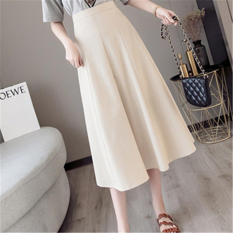 Skirts Fashion Arrival A Line Skirt High Waist Back Zipper Solid Color Elegant OL Women Korean Faldas Mujer ZY5782, Black
Skirts Fashion Arrival A Line Skirt High Waist Back Zipper Solid Color Elegant OL Women Korean Faldas Mujer ZY5782, Black