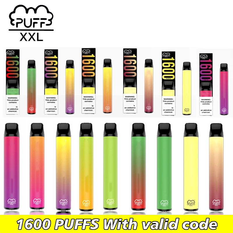 Puff XXL 1600puffs Disposable Vape Pen Device Starter KitsWith Valid Scratch Code Disposable Device Kits
Puff XXL 1600puffs Disposable Vape Pen Device Starter KitsWith Valid Scratch Code Disposable Device Kits