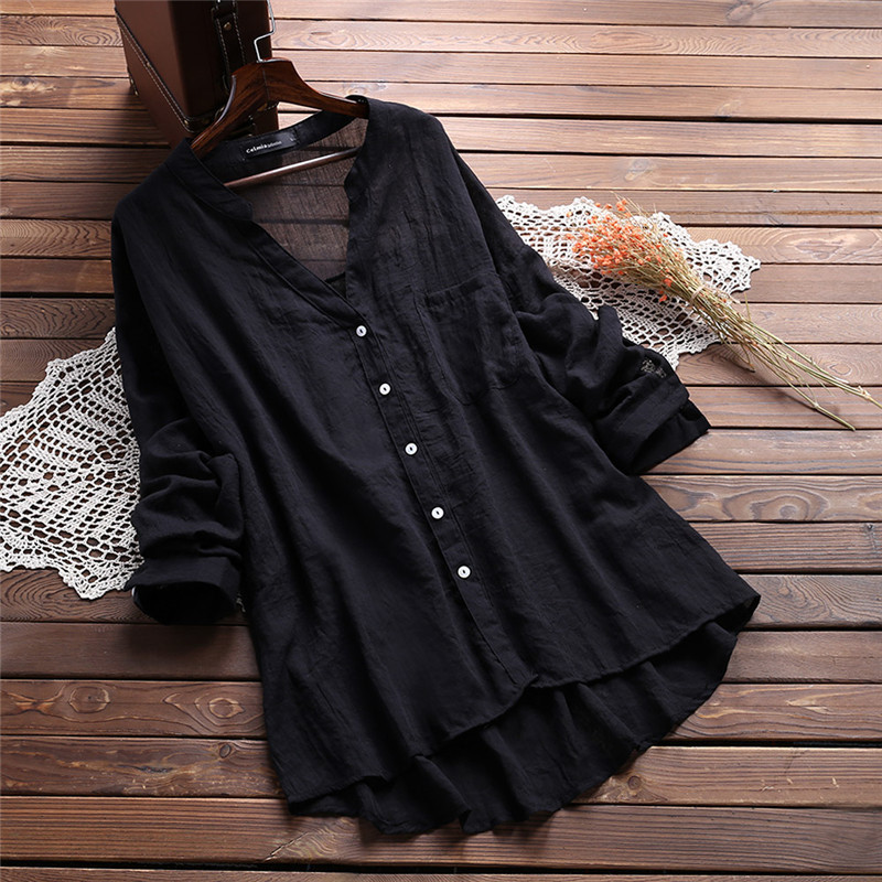 Fashionable Women's Shirt Blouse Cotton Autumn Ladies Tops Long Sleeve Blouses Office Camisa Feminina Korean Blouses White Y190510