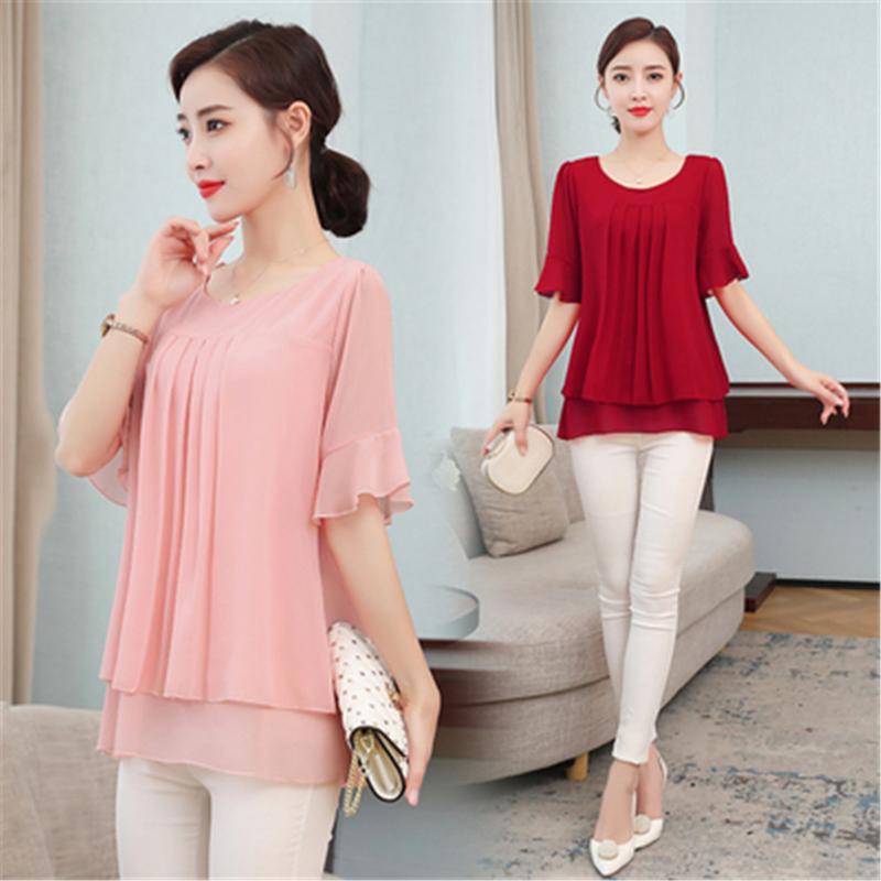 Women's Blouses & Shirts Summer Women Chiffon Fake Two Pieces Short Sleeve O-Neck Loose Plus Size 5XL Casual Lady Shirt Tunics Top Blusas Fe, White
Women's Blouses & Shirts Summer Women Chiffon Fake Two Pieces Short Sleeve O-Neck Loose Plus Size 5XL Casual Lady Shirt Tunics Top Blusas Fe, White