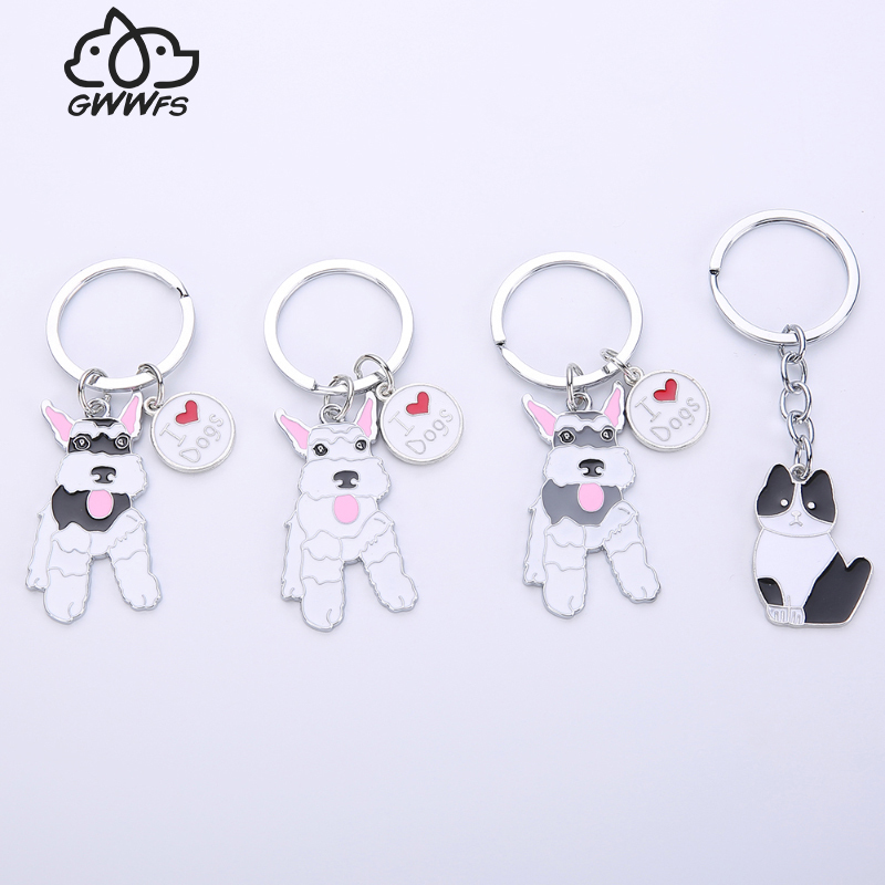 Gwwfs New Schnauzer Key Ring Car Black and White Gray Color Boyfriend Keychain Animal Metal Men Jewelry Couple Gift
Gwwfs New Schnauzer Key Ring Car Black and White Gray Color Boyfriend Keychain Animal Metal Men Jewelry Couple Gift