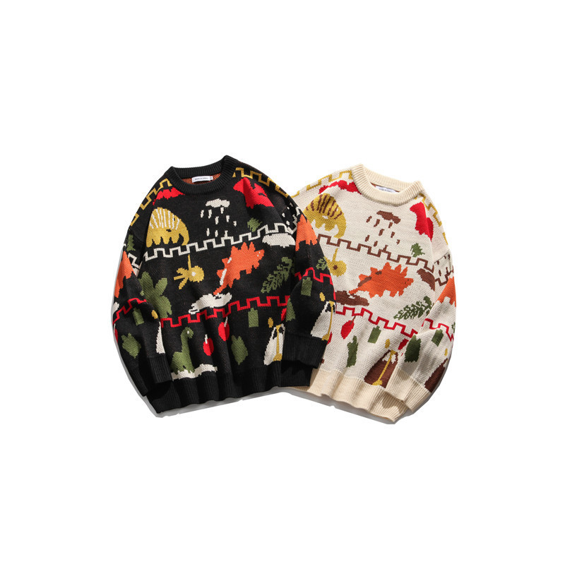 2021 New Dinosaur Was Lazy Kong Wind Around Neck Male Autumn Trend Sweater AKRF, Ivory.
2021 New Dinosaur Was Lazy Kong Wind Around Neck Male Autumn Trend Sweater AKRF, Ivory.