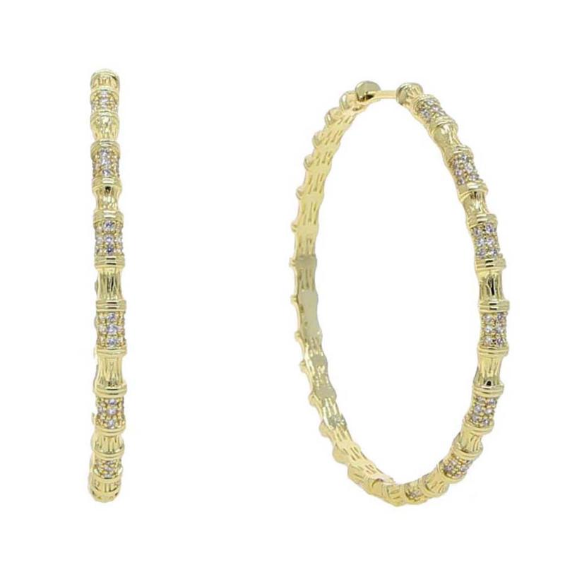 Gold Color 50mm Large Circle Earring Hoop Geometric Micro Pave 5A Clear Cubic Zirconia CZ Bling Vintage Bambo earring For Women
Gold Color 50mm Large Circle Earring Hoop Geometric Micro Pave 5A Clear Cubic Zirconia CZ Bling Vintage Bambo earring For Women