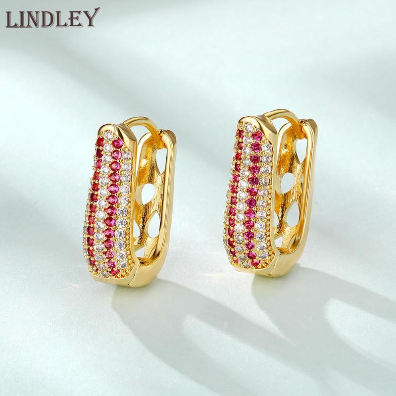 LINDLEY Fashion Hoop Dangle Earrings for women 585 rose gold luxury red zircon stud Earring Korean fashion jewelry accessories
LINDLEY Fashion Hoop Dangle Earrings for women 585 rose gold luxury red zircon stud Earring Korean fashion jewelry accessories