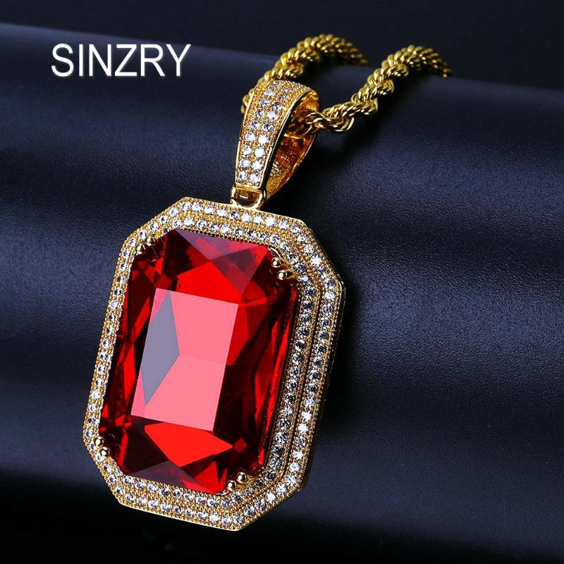 SINZRY gold color rectangle cubic zircon crystal pendant Necklace Men's Hip hop luxury trendy necklaces jewelry gift
SINZRY gold color rectangle cubic zircon crystal pendant Necklace Men's Hip hop luxury trendy necklaces jewelry gift