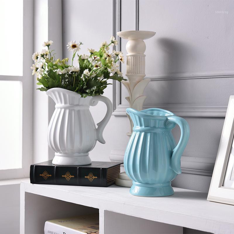 Nordic Retro kettle shape ceramic vase white Ceramic flower Vase home wedding Decoration Dried Artificial Flower Decor J1
Nordic Retro kettle shape ceramic vase white Ceramic flower Vase home wedding Decoration Dried Artificial Flower Decor J1