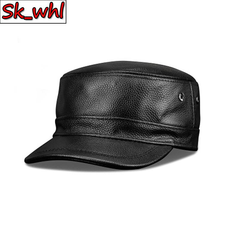 Men Genuine Leather Solid Color Men Army Cap Adjustable Flat Cap Classical Style Real Cowhide Baseball Caps Casual Hat, Black
Men Genuine Leather Solid Color Men Army Cap Adjustable Flat Cap Classical Style Real Cowhide Baseball Caps Casual Hat, Black