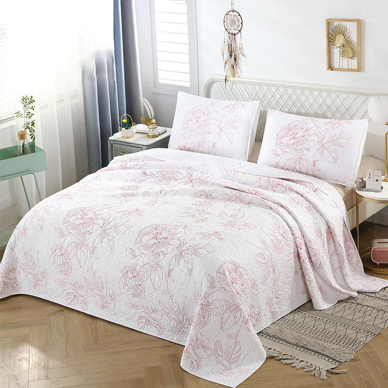 White Cotton Bedspreads Quilt Sets 3pcs Quality Embroidered 2*Pillowcase Queen Size Coverlet Summer Blanket CHAUSUB1
White Cotton Bedspreads Quilt Sets 3pcs Quality Embroidered 2*Pillowcase Queen Size Coverlet Summer Blanket CHAUSUB1
