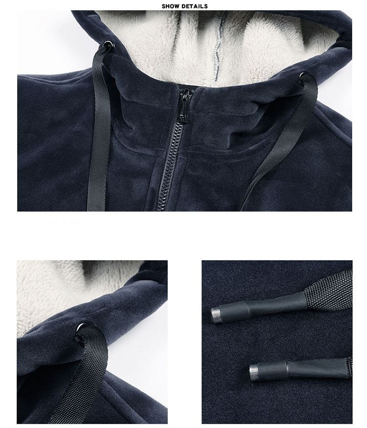 Winter Warm Tracksuits Men Hooded Set Velvet Thick Two Pieces Sets Jacket+Pants New Trend Mens Sportswear Casual Track Suit 201123
