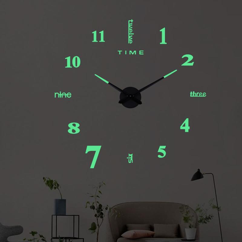 New Luminous 27/37/47inch Glow In Dark 3D Wall Clocks Large Clock Watch 3D DIY Acrylic Stickers Clock Modern Round Time
New Luminous 27/37/47inch Glow In Dark 3D Wall Clocks Large Clock Watch 3D DIY Acrylic Stickers Clock Modern Round Time
