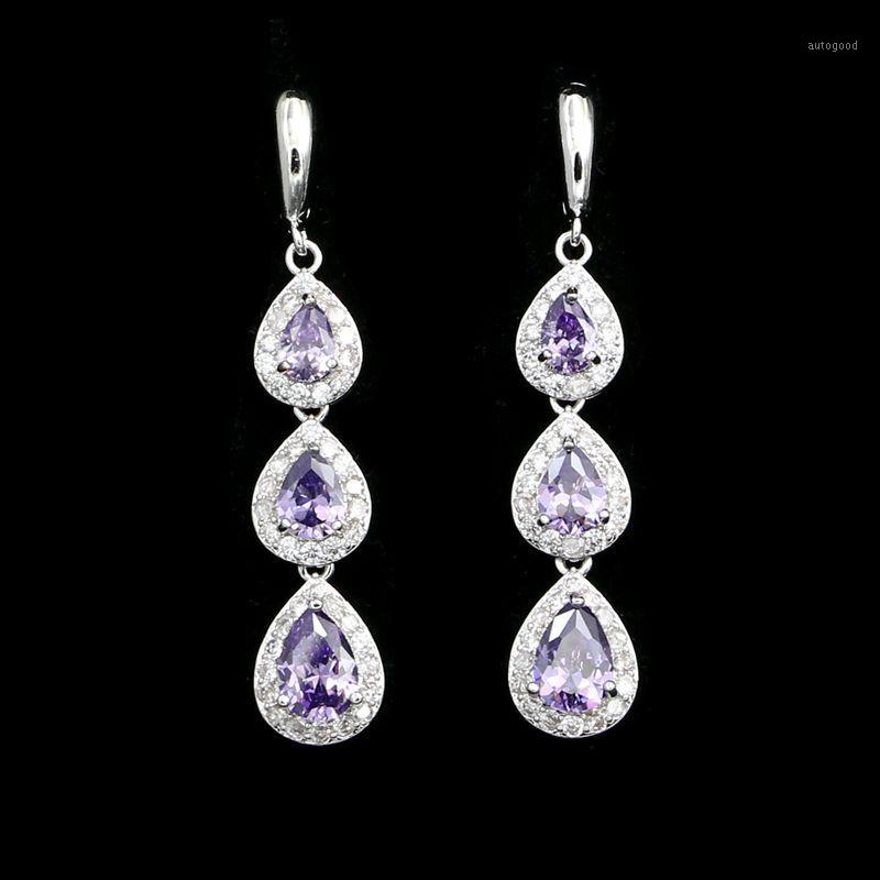 Dangle & Chandelier Water Drop 925 Sterling Silver Earrings For Women Purple Cubic Zirconia White Crystal Long Earrings1
Dangle & Chandelier Water Drop 925 Sterling Silver Earrings For Women Purple Cubic Zirconia White Crystal Long Earrings1