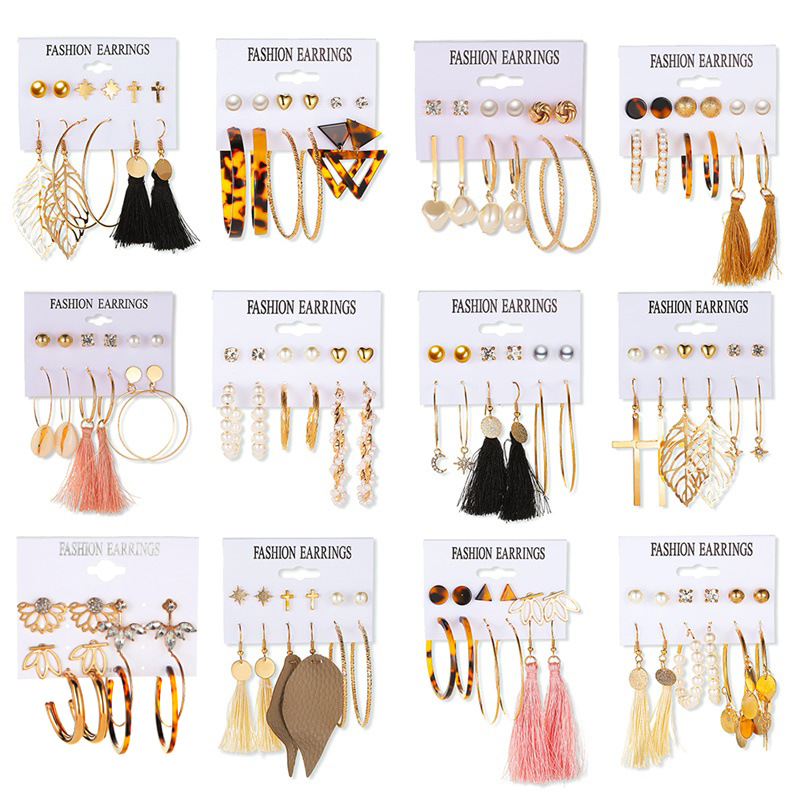 sets of earrings selling Leopard pearl tassel earrings personality creative suite minimalist geometric metal six sets of earrings
sets of earrings selling Leopard pearl tassel earrings personality creative suite minimalist geometric metal six sets of earrings