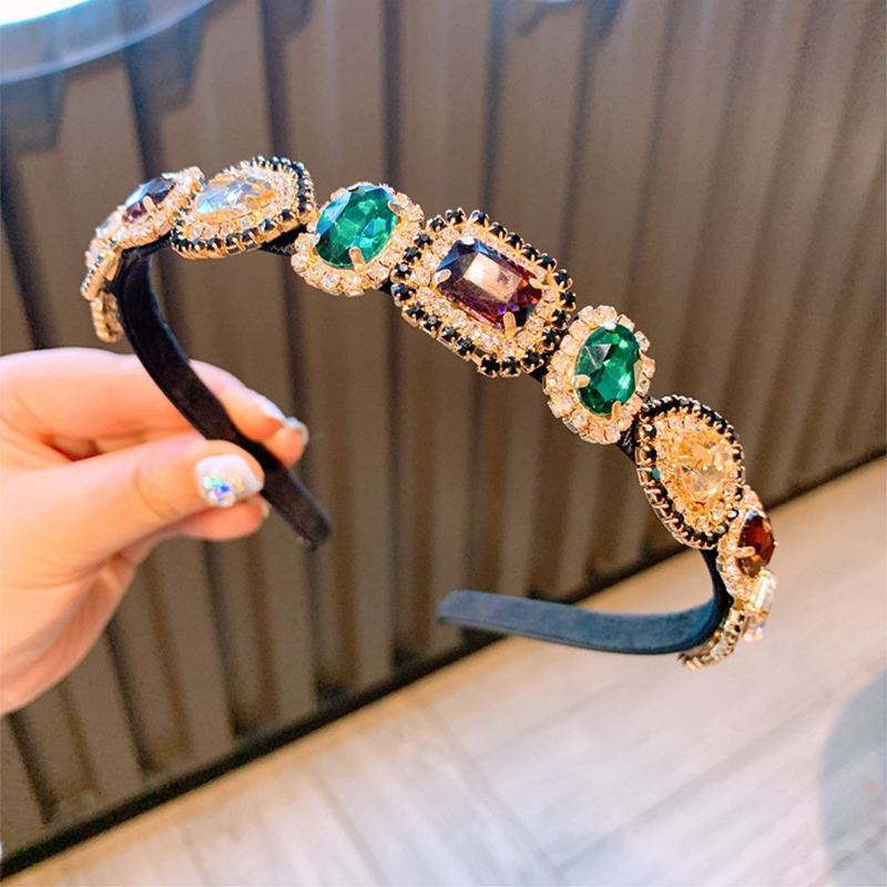 Baroque Style Women Headbands Fashion Rhinestone Sport Hair tools Bands accessories for Girl High Quality Bohemian Hairband Hair Jewelry