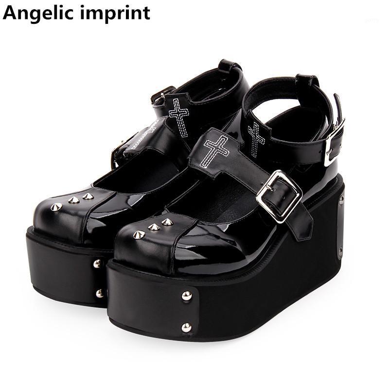 Angelic imprint woman mori girl lolita cosplay punk shoes lady high heels wedges Pumps women princess dress party shoes 33-471, Black pu 
Angelic imprint woman mori girl lolita cosplay punk shoes lady high heels wedges Pumps women princess dress party shoes 33-471, Black pu