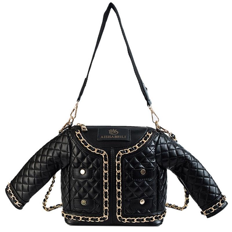 Shoulder Bags 2021 Fashion Personalized Women's Creative Jacket Bag Black Color Coat Shaped Novelty Suit Diamond Lattice Chain Mini Handbag, Bk-s
Shoulder Bags 2021 Fashion Personalized Women's Creative Jacket Bag Black Color Coat Shaped Novelty Suit Diamond Lattice Chain Mini Handbag, Bk-s