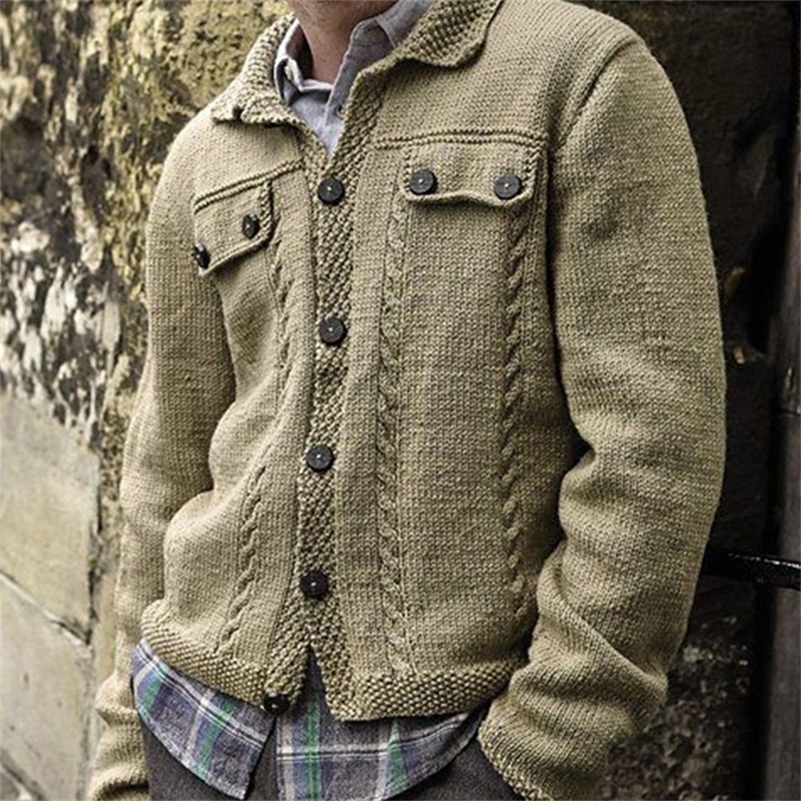 Sweater autumn men tops regular open stitch long sleeve sweater jumpers Plain fashion Button outerwear coats 201117, Army green
Sweater autumn men tops regular open stitch long sleeve sweater jumpers Plain fashion Button outerwear coats 201117, Army green
