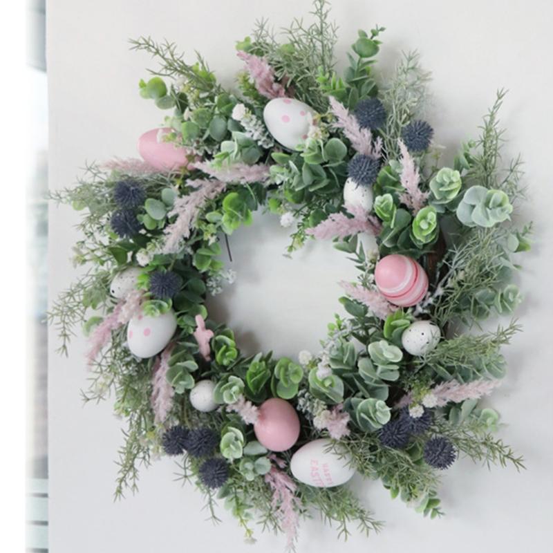 Easter Garland Eggs Rattan Wreath Artificial Flower Door Hang Easter Decoration
Easter Garland Eggs Rattan Wreath Artificial Flower Door Hang Easter Decoration