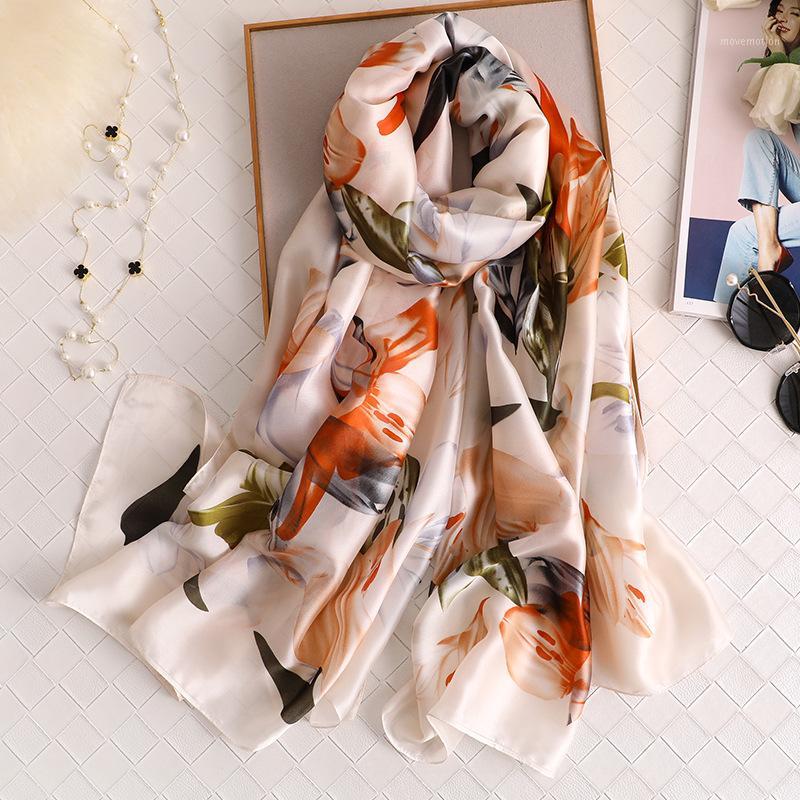 New Summer Women Silk Scarf Beach Hijab Shawls and Wraps 2020 Flower print Female Foulard Echarpe Designer Bandana1
New Summer Women Silk Scarf Beach Hijab Shawls and Wraps 2020 Flower print Female Foulard Echarpe Designer Bandana1